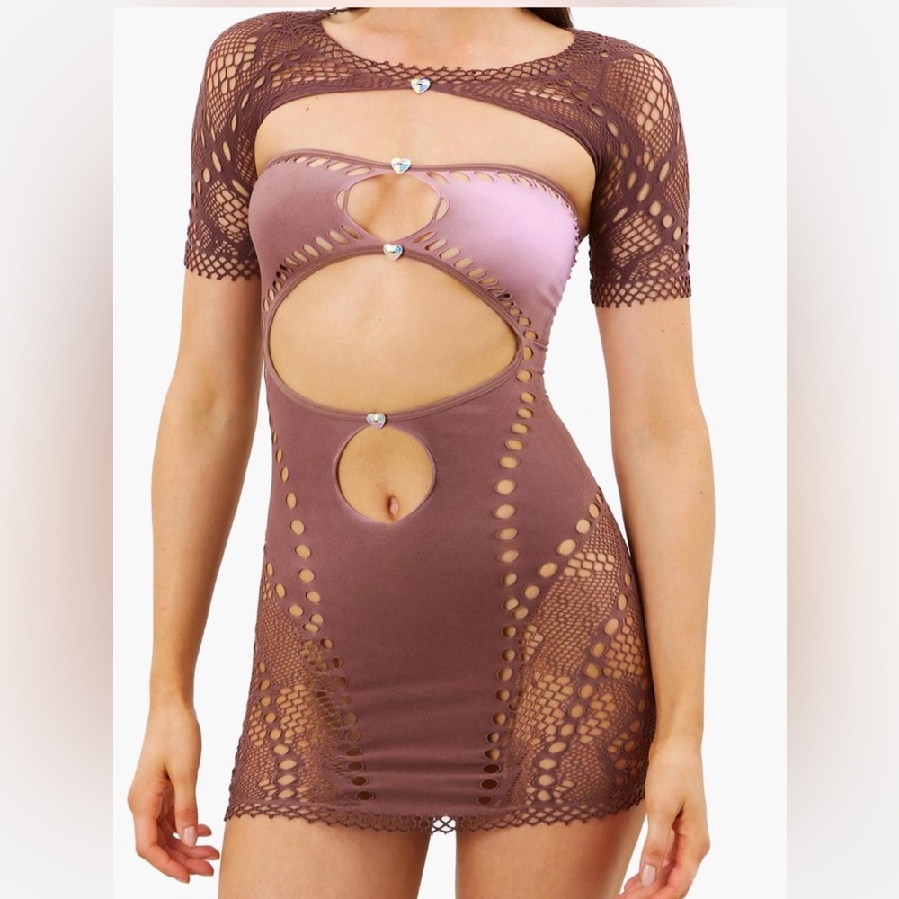 POSTER GIRL Brown and Pink Mini